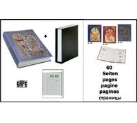 Francobolli Classificatore Retrò Blu 60 Bianco Pagine + Cassetta Safe