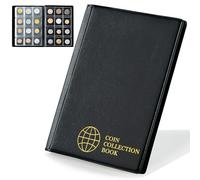 Album Di Raccolta Monete Con 120 Tasche - Adatta Per Monete Sotto I 25mm, Portamonete Con Tasche 30x30mm/1,2x1,2 Pollici, Libro Di Conservazione Per Penny, Euro CS0112BKPRO