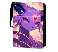 Album di raccolta per carte Pokemon - Raccoglitore a doppio lato, in pelle PU, chiusura lampo, 4 tasche, 400 carte, perfetto per viaggiare e scambiare