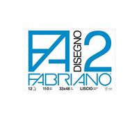 Album F2 - 33 x 48 cm - 12 fogli - 110 gr - liscio - collato - Fabriano