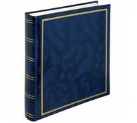 Album portafoto in vinile - blu - 30 x 33cm - 50fg - fogli in cartoncino con velina - Lebez