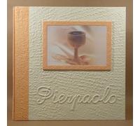 ALBUM FOTO FOTOGRAFICO FOTOGRAFIE PHOTO PRIMA COMUNIONE NOME CALICE FATTO A MANO