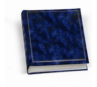 Album portafoto in vinile - blu - 30 x 33cm - 50fg - fogli in cartoncino con velina - Lebez