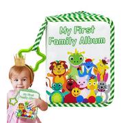 Album fotografici per bambini, libro fotografico per bambini, libro fotografico con motivo di animali e gancio a stella, copertina in tessuto morbido, album fotografico per bambini, adatto per 17 foto