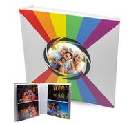 Album Fotografico 10x15 - Raccoglitore Portafoto a Tema Arcobaleno di Alta Qualità - 200 Foto in 100 Pagine - per Foto di Coppia, Comunione, Matrimonio, Eventi