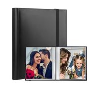 Album fotografico 15 x 20 cm, album fotografico per 64 foto, raccoglitore per foto da 15 x 20 cm, album fotografico per foto da 15 x 20 cm, cartella protettiva per foto, opere d'arte, disegni (nero)