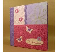 ALBUM FOTOGRAFICO 200 FOTO 10X15 CON NOME A SCELTA FARFALLE FIORI REGALO CRESIMA