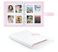 Album Fotografico 200 Foto 2x3 Pollici, Pelle PU con Pagine, Compatibile con Fujifilm Instax Mini 12 11 9 8+ 8 99 40 90 7 Evo LiPlay, Polaroid Snap/PIC-300/Z2300 Fotocamere Istantanee (Rosa)