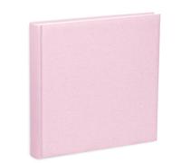 Album Fotografico 31X31 80 pagine con velina Copertina in tessuto, cotone rosa