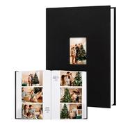 Album fotografico 4 x 6 450 foto con spazio per scrivere, album fotografico 10 x 15 cm, copertina in lino con finestra frontale, 450 foto da 10 x 15 cm, album fotografico per matrimoni, bambini,