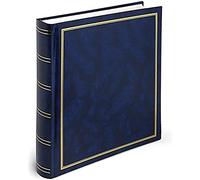 Album portafoto in vinile - blu - 30 x 33cm - 50fg - fogli in cartoncino con velina - Lebez