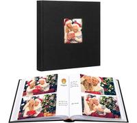 Album fotografico a 240 tasche 13x18 con spazio per scrivere, album fotografico 13x18 di grande capacità con 240 foto, foto di matrimonio anniversario della famiglia del bambino (Nero)