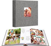 Album fotografico a 240 tasche 13x18 con spazio per scrivere, album fotografico 13x18 di grande capacità con 240 foto, foto di matrimonio anniversario della famiglia del bambino (Grigio)