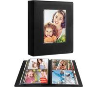 Album fotografico a 272 tasche 13x18, album fotografico 13x18 pagine interne nere con copertina in pelle di grande capacità e finestra frontale per foto di famiglia, matrimonio e bambino (Nero)