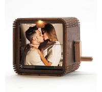 Album fotografico a manovella con luce, mini album fotografico personalizzato, libro con foto, cornice personalizzata a manovella, che può riprodurre canzoni, decorazione, regali creativi per coppia