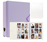 Album fotografico A4 per Instax Mini 11 12 9 8+ 8 7+ pellicola LiPlay, per stampante fotografica Polaroid SnapTouch PIC-300 Z2300 2x3, per Kpop Card (Viola)