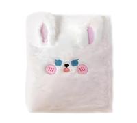 Album fotografico carino - Raccoglitore di coniglio in peluche A6 con 10 pagine interne, mini libro di raccolta di ricordi | Libro da collezione di adesivi per viaggiatori, studenti, ragazze