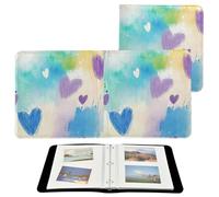 Album fotografico colorato con cuori arcobaleno e pagine autoadesive, 10 x 15 cm, 15 x 20 cm