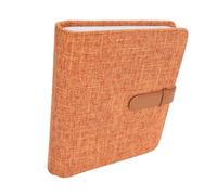 Album Fotografico con Copertina Rigida in Lino di Grande capacità da 288 Tasche per 12 11 7 Album di Copertina in Lino per Foto Universali per Decorazioni Domestiche (ORANGE)