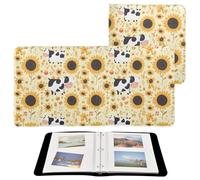 Album fotografico con stampa di mucche bianche e nere, album fotografici per foto di tutte le dimensioni, pagine autoadesive, 10 x 15 cm, 12 x 17 cm, 15 x 20 cm