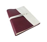 Album fotografico - Double Vintage - produzione artigianale in similpelle, personalizzabile con incisione. Ideale per Matrimonio, Anniversario, tutti gli eventi (Senza Incisione, Rosso - Polare)