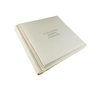Album fotografico - Eclissi Soft - in similpelle, personalizzabile con incisione. Ideale per Matrimonio, Anniversario, Comunione, Battesimo, tutti gli eventi (Creme/Beige)