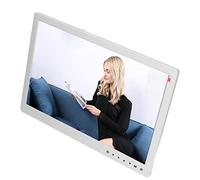 Album Fotografico Elettronico, Cornice per Foto Digitale da 15,4 Pollici 100-240 V Controllo Dual Mode in Plastica Bianca con Tasti a Sfioramento per Camera da Letto (Spina UE)