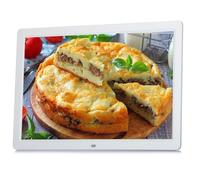 Album fotografico elettronico da 15 pollici Lettore video pubblicitario Cornice digitale multifunzionale per l'esposizione al dettaglio di decorazioni per la casa(White)