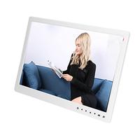 Album Fotografico Elettronico, Dual Mode Control Design Umanizzato Plastica Bianca HD 1080P Cornice Digitale da 15,4 Pollici con Tasti a Sfioramento per Camera da Letto (Spina