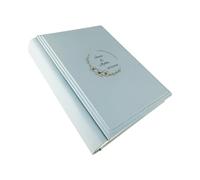Album fotografico - Elios Soft - produzione artigianale in similpelle, personalizzabile con incisione. Ideale per Matrimonio, Anniversario, tutti gli eventi (Azzurro Cielo)