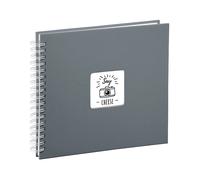Hama Album a spirale Fine Art, 28 x24 cm, 50 pagine bianche grigio