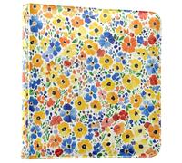 Album fotografico in pelle PU con fiori impressionisti colorati, può contenere foto di famiglia da 7,6 x 12,5 x 25,4 cm, autoadesivo, 20 fogli