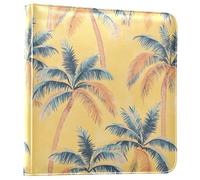 Album fotografico in pelle PU con piante tropicali gialle per libreria, contiene foto da 7,6 x 12,7 x 25,4 cm, pagine autoadesive, 20 fogli