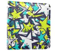 Album fotografico in pelle PU graffiti arte astratta stelle gialle per l'infanzia contiene foto foto libro autoadesivo 3x5-8x10 foto libro 20 fogli