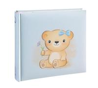 Album Fotografico Mascagni da 100 Foto 13 x 19, 13 x 18 Orsetto Celeste, Orsetta Rosa | Portafoto a Tasche con Elefanti da 100 fotografie con memo Incluse (Azzurro)