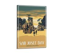 Album fotografico moderno per famiglia, decorazione da parete per camera da letto, poster di viaggio con vista panoramica sulla baia di San Josef, stampa su tela, 20 x 30 cm