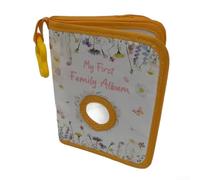 Album fotografico morbido al tatto con tessuto resistente agli strappi e specchio di sicurezza integrato, progettato per 17 foto da 10,2 x 15,2 cm, colore: giallo