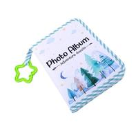 Album Fotografico per Bambini, Libro in Stoffa Morbida con Specchio Sicuro per Ricordi Cari, Dimensioni Compatte per Neonati 18,5x14 Cm