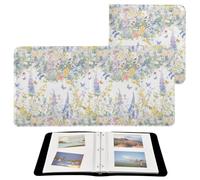 Album fotografico per foto di tutte le dimensioni, con fiori rustici, cottage, farfalle, acquerelli, autoadesivi, 10 x 15 cm, 12 x 17 cm, 15 x 20 cm