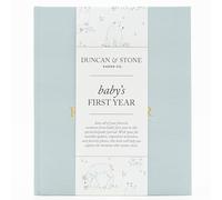 Album fotografico per il primo anno del bambino (celeste, 112 pagine) - Memory & Milestone Album fotografico per il primo anno del bambino dalla gravidanza al primo anno - Diario per neonati - Regali