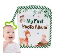 Album fotografico per, rivestimento in tessuto morbido, simpatico cervo gufo coniglio, libro dei ricordi per il primo anno, diversi scomparti per foto, luminosi, colori vivaci, ricordo