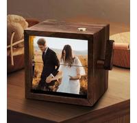 Album Fotografico Personalizzato In Legno Con Manovella, Cornice Personalizzata Con Flip Book E Luce, Scatola Animata Con Foto Ricordo Rotante, Decorazione Per La Famiglia, Regali Creativi Per Coppie