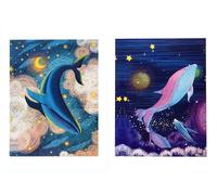 Album fotografico Photo Album Colorati Mammiferi di Mare a tasche 13x18 per 200 foto senza memo con scatola - 1 pz.