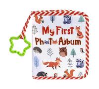 Album fotografico portatile per bambini, in tessuto morbido, con copertina con motivo animale, per bambini, per il primo anno, per camera da letto