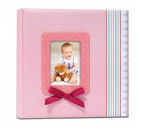 ALBUM FOTOGRAFICO RIBBON 30 FOGLI 31X31 CON VELINA COPERTINA PINK/ORANGE