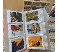 Album fotografico trasparente da 120/240 tasche - Capacità elevata per biglietti, card di star e cartoline. Portadocumenti uomo e donna con tanti scomparti, porta biglietti da visita professionale in 