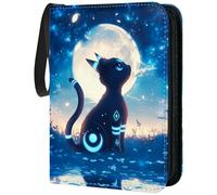 Album Gioco Carte - Raccoglitore Carte gioco Maniche 400 Tasche Libro Porta Carte, Album di Carte Collezionabili Trasparente Impermeabile 50 Pagine, Bianco blu