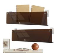 Album Holder, Clear Adhesive Multi Functional Shelf | No Punching Storage Solution for Records, Books, Notebooks, Newspapers | Perfect for Living Room, Bedroom, Apartment, Teens, Adult, Study Areas