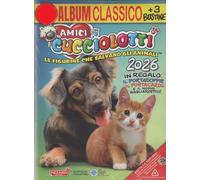 Album Libro Amici Cucciolotti 2026 con 3 bustine figurine + portachiave Cucciolotti
