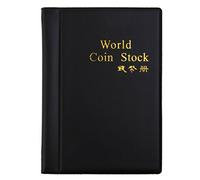 Album numismatico per collezione di monete con scomparti antichi, 120 scomparti, 3 x 3 cm, colore: nero